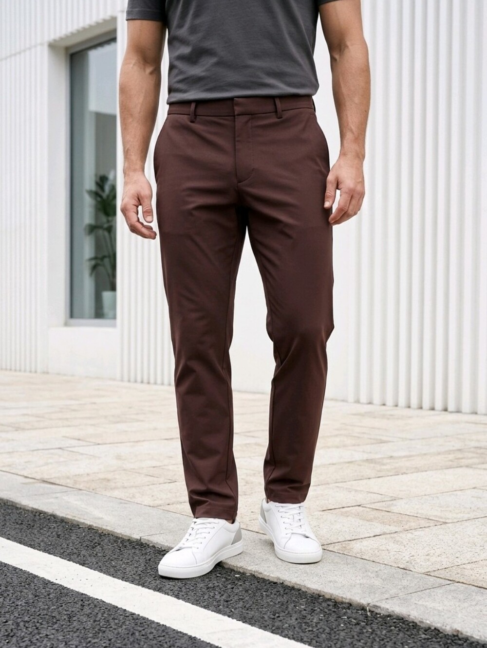 Theory Men's Burgundy Chino Pants NWOT